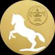 2014 Mongolia 500 Togrog Mongolian Nature - Horse Gold Gilded 1/2 Oz Silver Coin Asia photo 1