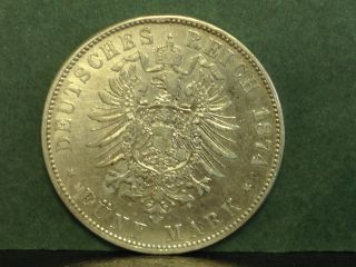 Bavaria 1874 - D Silver 5 Mark,  Ludwig Ii photo