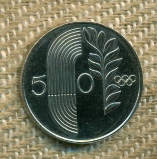 Cyprus Commemoraative Coin 50 Cents 1988 Olympics - Calgary photo