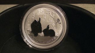Perth 2011 Lunar Year Of The Rabbit Silver Coin 999 photo