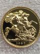 1987 United Kingdom Proof Full Sovereign Gold Coin - UK (Great Britain) photo 3