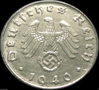 Germany - German Third Reich - German 1940e 5 Reichspfennig Coin - Real Ww2 Coin photo