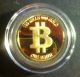 Bitcoin 2013 Physical Metal Novelty 1/10 Btc Rare.  999 Gold Plated Coin Coins: World photo 1