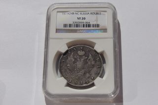 1819 Cnb Nc Russia Silver Rouble Ngc Vf - 20 photo