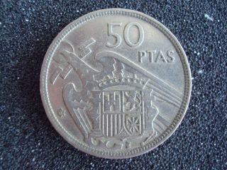 1957 50 Pesetas - Spain - Coin - Km 788 photo