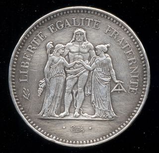 346 - Indalo - France.  Silver 50 Francs 1975 photo