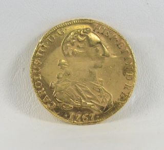 1767lm Jm Peru 8e Eight Escudos Gold Coin 058 photo