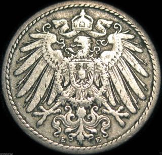 Germany - German Empire - German 1898e 5 Pfennig - Coin Combine S&h photo
