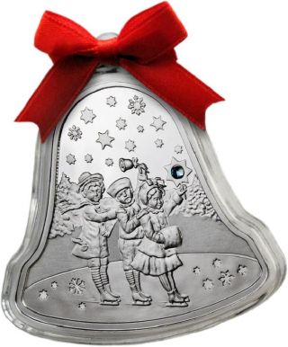 Niue 2012 $2 Christmas Bell 2012 Silver Proof Coin With Musical Box Limit 3500 photo