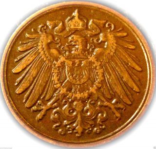 Germany - The German Empire 1908g Pfennig Coin - Great Coin photo