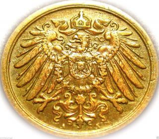Germany - German Empire - German 1908a 2 Pfennig Coin - Rare Coin Type photo