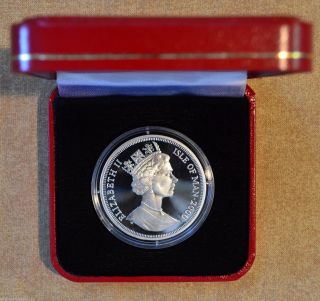 2000 Isle Of Man Silver 1 Crown Proof (millennium) Inside Snap Case photo
