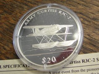 Commemorative Army Cutriss Proof Silver Coin - - 20 Grams.  999 Silver W/coa photo