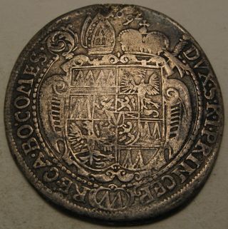 Olmutz (austrian) 15 Kreuzer 1692 - Silver - Karl Ii.  961 photo