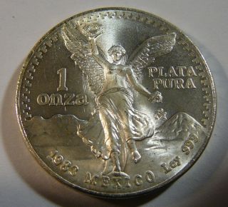 1983 1oz.  999 Silver Mexican Libertad Plata Pura Onza photo