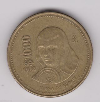1988 Mexico - 1000 Pesos Km 536 Portrait Of Sor Juana Inés De La Cruz photo