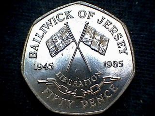 Jersey 1995 50 Pence,  Wwii 40th Anniversary - Liberation In 1945,  Unc photo