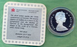 Canada $1 - 1984 - - Anniversary Of Toronto - - Silver photo
