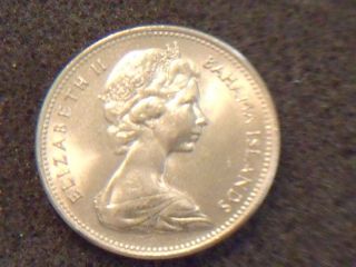 Bahamas 25 Cents,  1966 - Uncirculated Coin photo