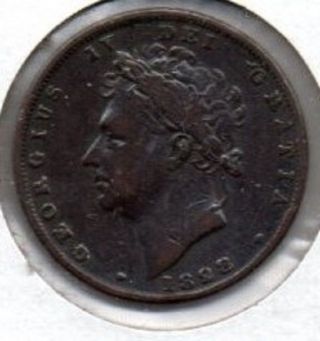1828 Great Britain Farthing Copper L@@k 4191 photo