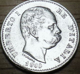 1900 Italy Silver 1 Lira - Awesome Coin - Look photo
