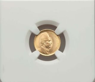 Egypt Ah1341 (1923) 20 Piastres Gold Coin,  Gem Uncirculated Certified Ngc Ms65 photo