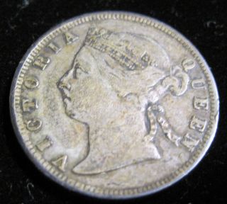 1893 Hong Kong Silver Twenty Cents (107cc) photo