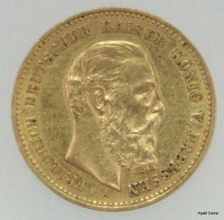 1888 - A German 10 Mark Gold Coin Prussia Germany photo