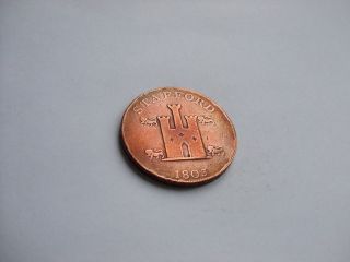 1803 Stafford Castle One Penny Token Copper photo