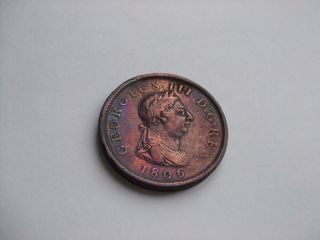 One Penny 1806 Great Britain George Iii photo