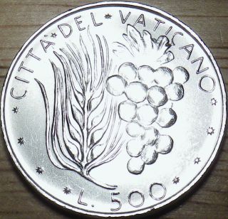 1972 Vatican City Silver 500 Lire - Larger Bu Coin - Look photo