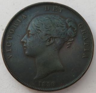 Great Britain Penny,  1856,  Britannia Seated Right photo