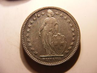 Switzerland 2 Francs,  1879,  Vf/vf, photo