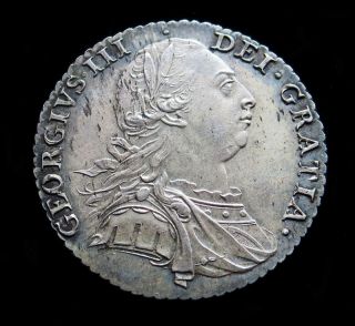 1787 Silver Great Britain Shilling King George Iii Coin State photo