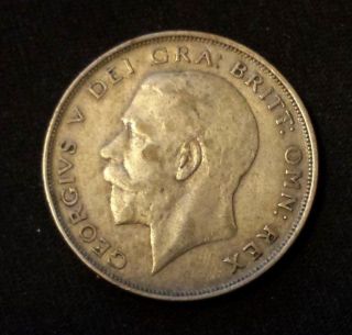 1923 Great Britain 1/2 Crown Silver Foreign Coin photo