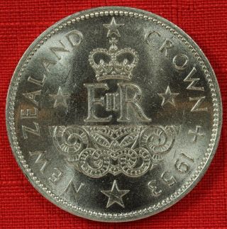 Zealand: 1953 Crown,  Cupro - Nickel - Top Grade photo