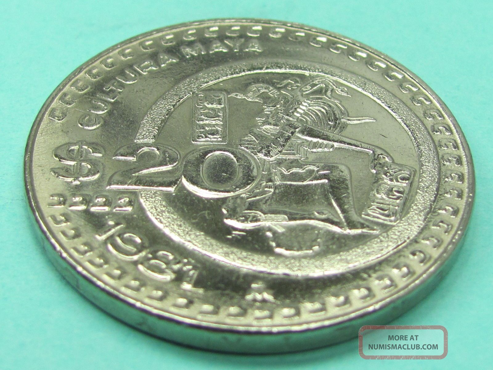 Uncirculated Large 1981 20 Peso Cultura Maya Commemorative Mexican Coin 1981-20-dollar-bill-san-francisco