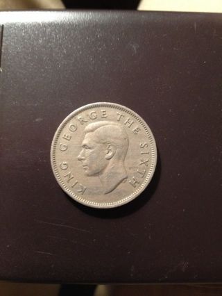 1950 One Florin From Zealand.  Unsure Of Metal Composition photo