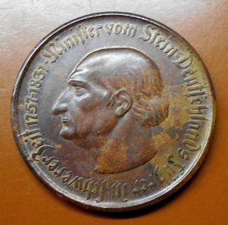 1923 Germany - Westphalia Brass 10,  000 Mark Notgeld Coin - Rearing Horse photo