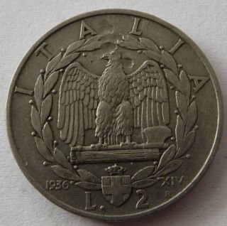 Italy 2 Lire,  1936r photo