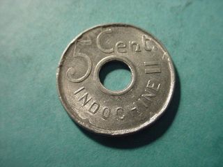 French Indochina 1943 5 - Cents In Uncirculated photo
