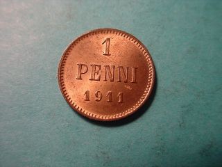 Finland 1911 1 - Penni In Uncirculated photo