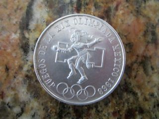 1968 Juegos De La Xix Olimpiada Mexico 25 Pesos Silver photo