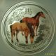2014 - P S$2 Australia Year Of The Horse 2 Oz.  Silver Colorized Ngc Ms70 Er Australia photo 1