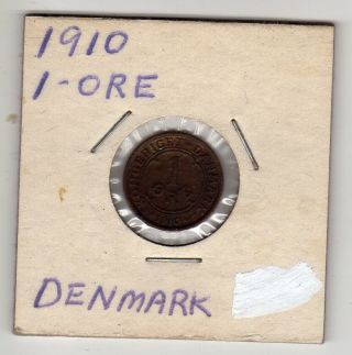 Denmark 1 Ore 1910 Uncirculated Bronze photo