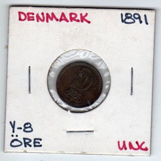 Denmark 1 Ore 1891 Bronze Uncirculated photo