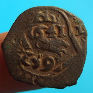 1641 & 1652 Pirate Treasure Cobs Coin 8 Maravedis Philip Felipe Iv Colonial Time photo