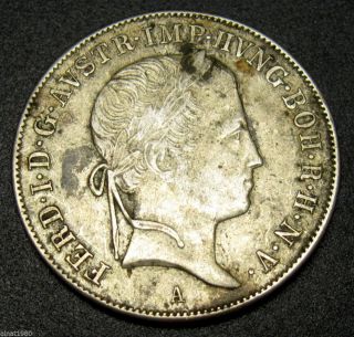 Austria 20 Kreuzer Silver Coin 1848 A Km 2208 (a1) photo
