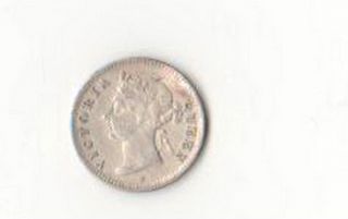 Hong Kong 1890 5 Cents Ef Silver Coin photo