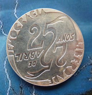 Bn (657) - Portugal - 1000 Escudos 1999 Silver Argent 25 Abril photo